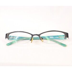 Chelsea Morgan Women's Eyeglass 51-17-130 Black Oval Half Rim FRAMES ONLY